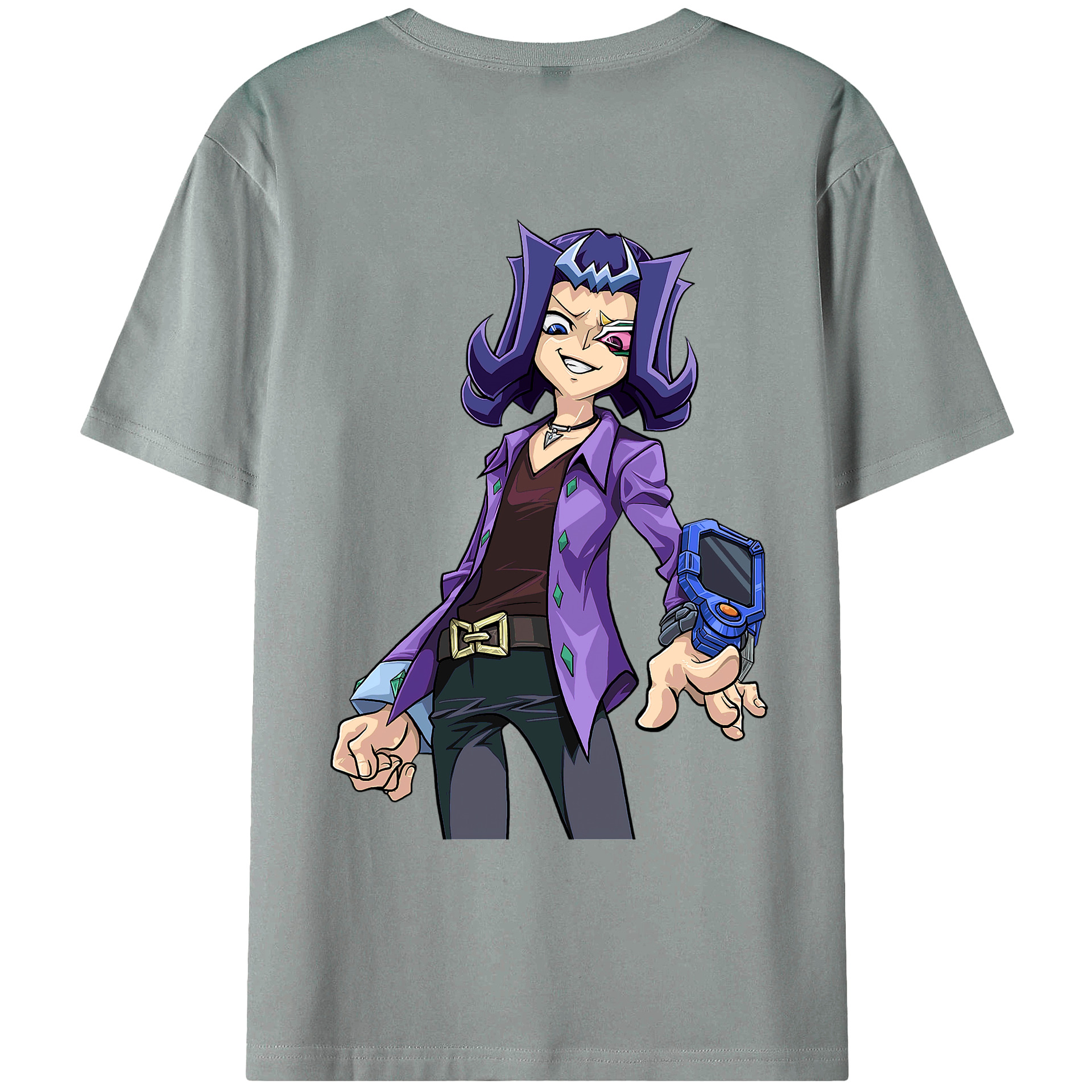（画像用） 遊☆戯☆王 Yu-Gi-Oh! 綿100％ メンズ半袖Tシャツ（バックプリント） 通気性